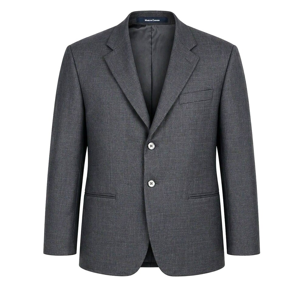 Chaps Ralph Lauren Gray Wool Cashmere Blazer 43R Mens Sport Coat Made in Canada